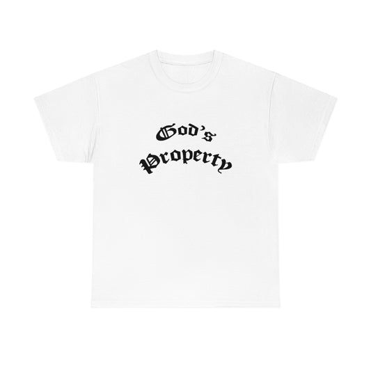 God's Property Tee In White