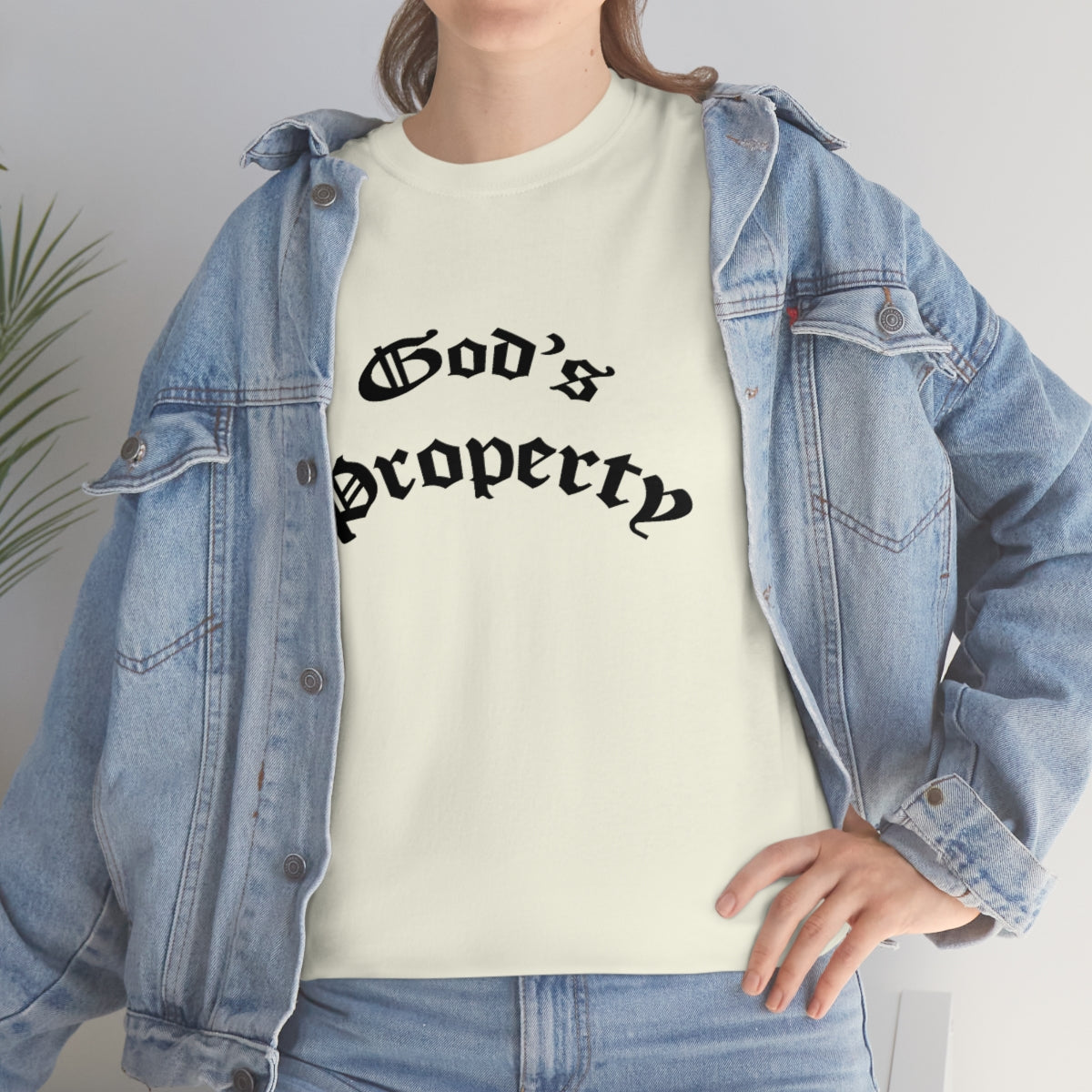 God's Property Tee In White