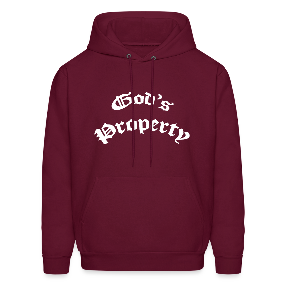 God's Property Hoodie In Burgundy - burgundy